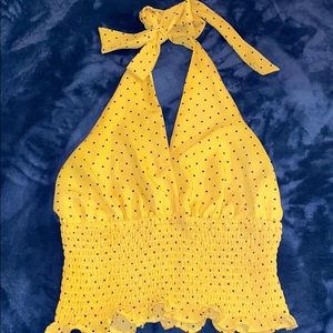 Blue & Yellow Halter Top